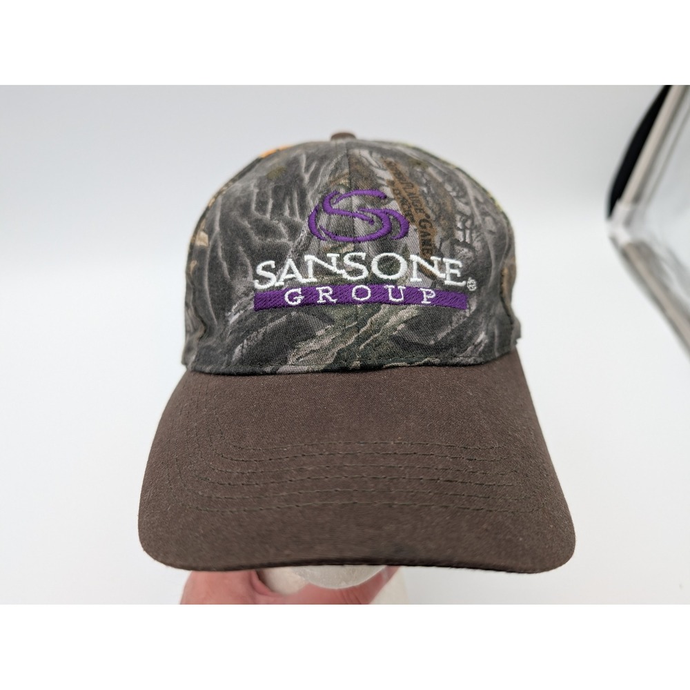 Daystone Camo Sansone Group The Quacker Club Baseball Hat Brown Strapback Cap